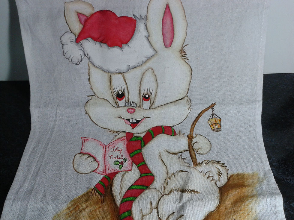 Coelho vestido para o Natal