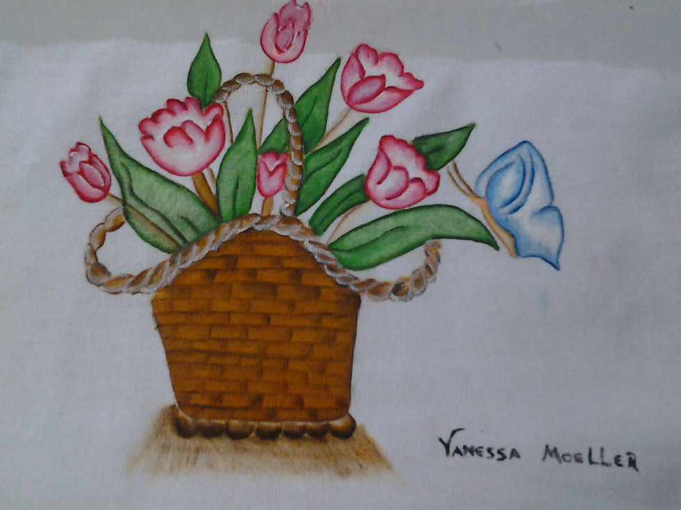 Tulipas com borboleta