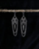 Boucles d'oreilles pendantes en métal tissé