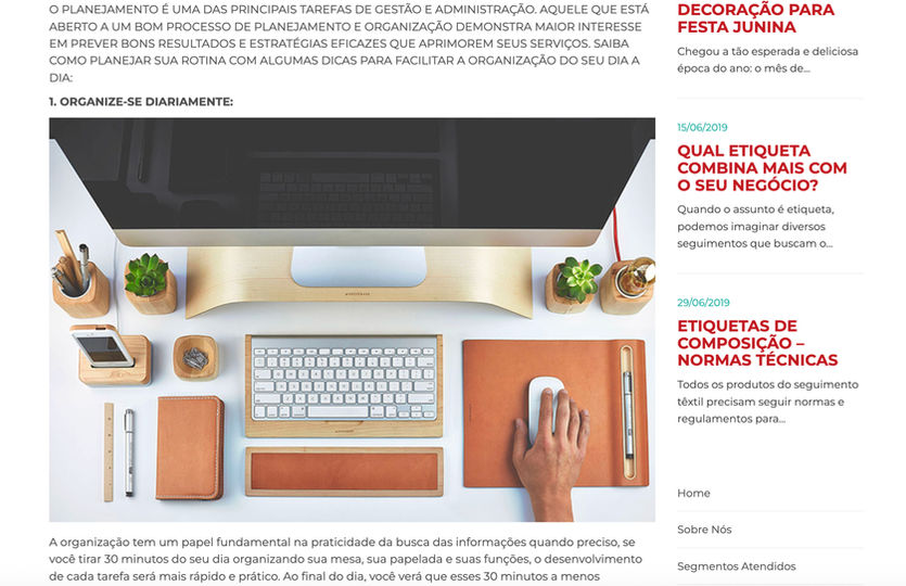 Content marketing portfolio with SEO focused articles