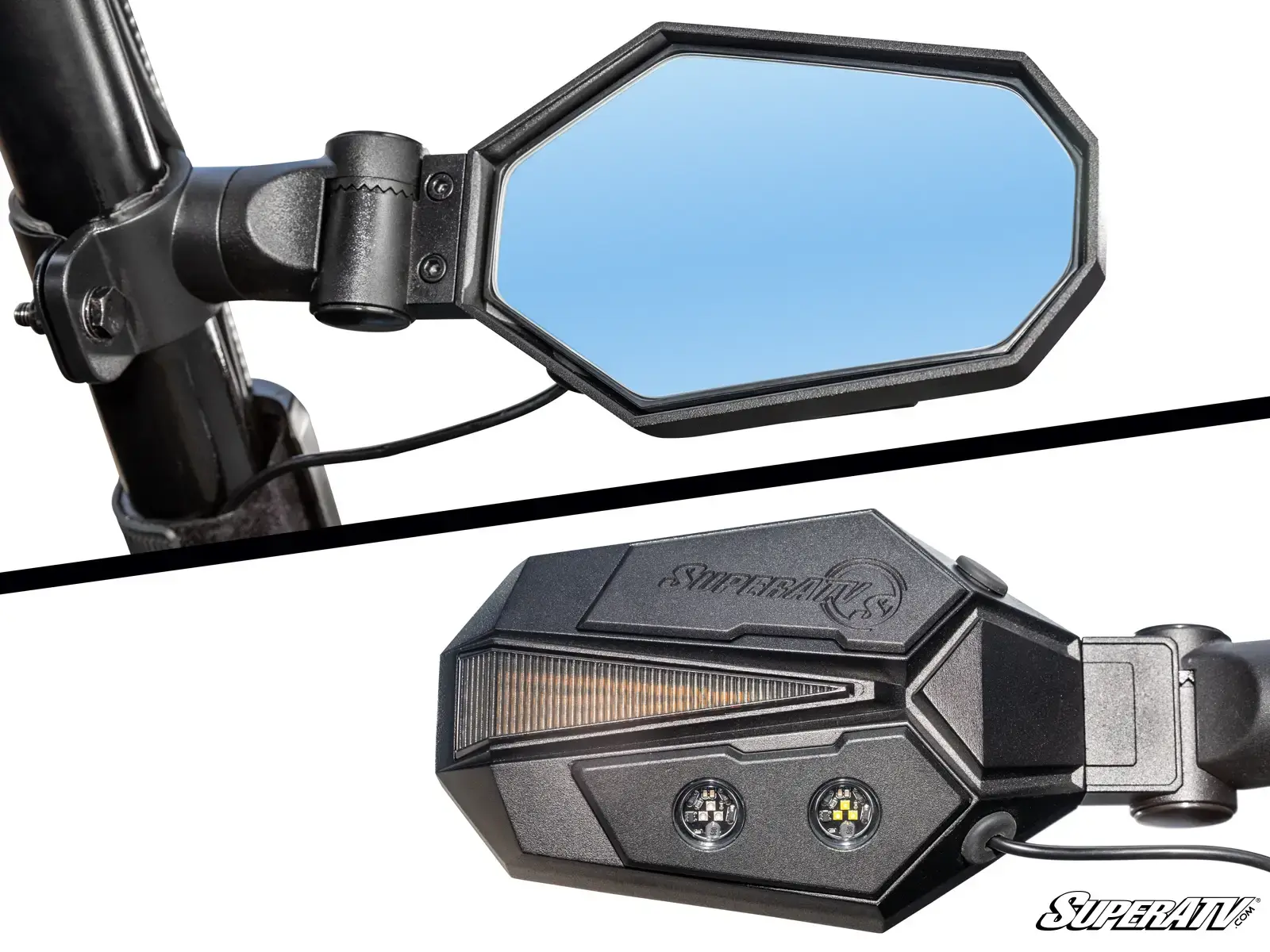 SUPERATV KAWASAKI LIGHTED SIDE-VIEW MIRRORS