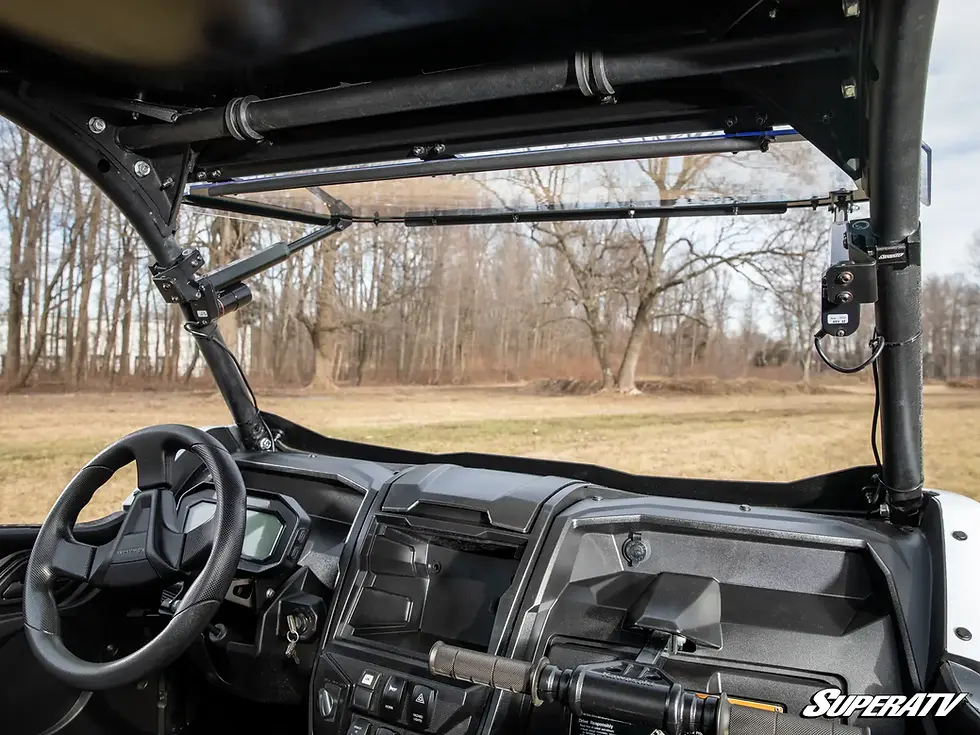 Thumbnail: SUPERATV KAWASAKI TERYX KRX 1000 MAXDRIVE POWER FLIP WINDSHIELD