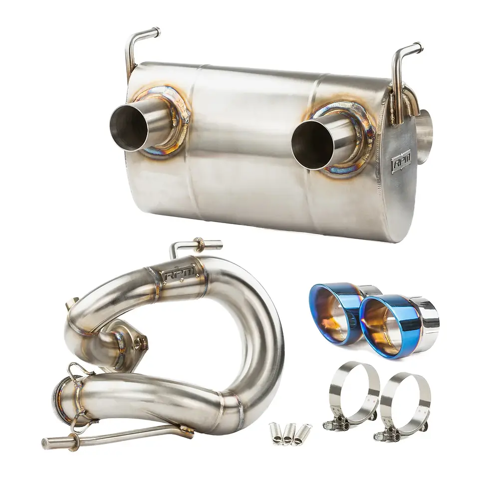 Thumbnail: RPM Kawasaki H2 3/4 Exhaust – 2.5" Mid Pipe + Chambered Muffler | Straight or E-