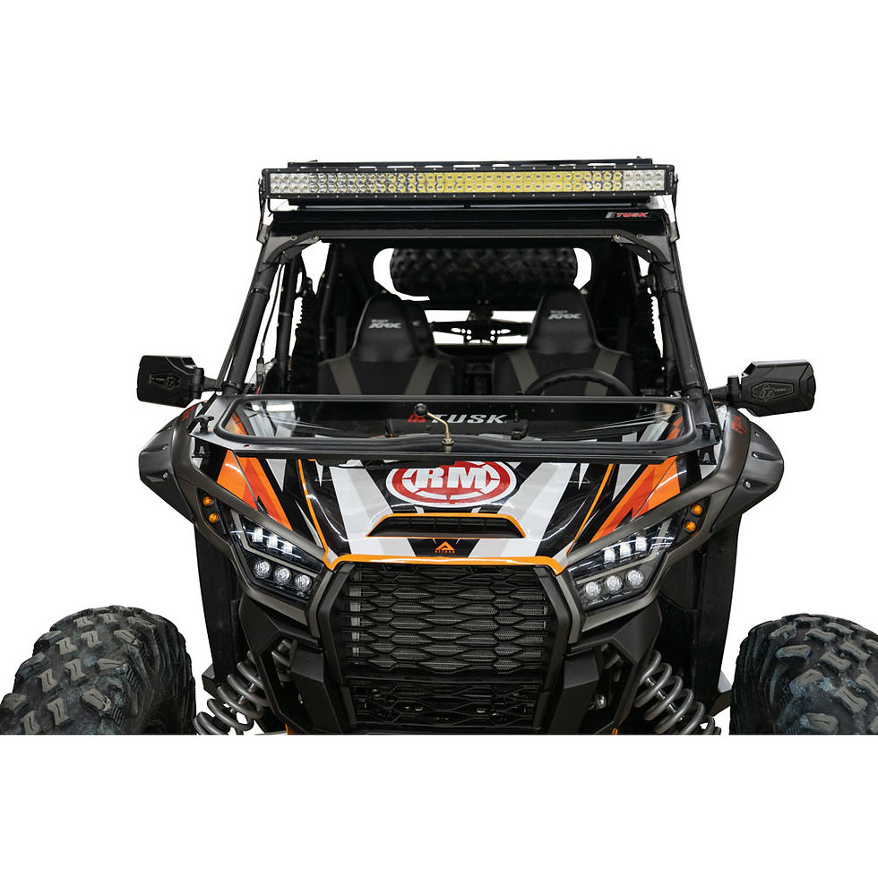 Thumbnail: Tusk UTV Folding Glass Windshield with Windshield Wiper- Kawasaki KRX 1000