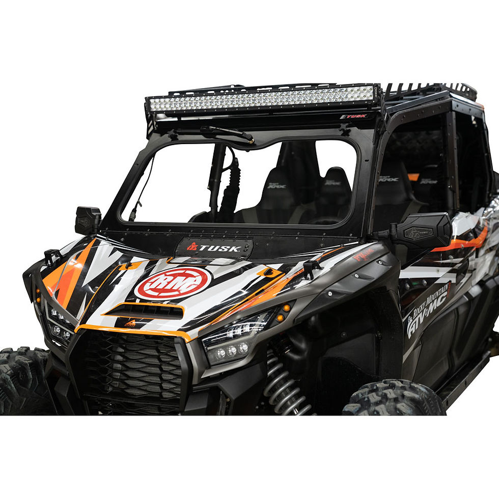 Thumbnail: Tusk UTV Folding Glass Windshield with Windshield Wiper- Kawasaki KRX 1000