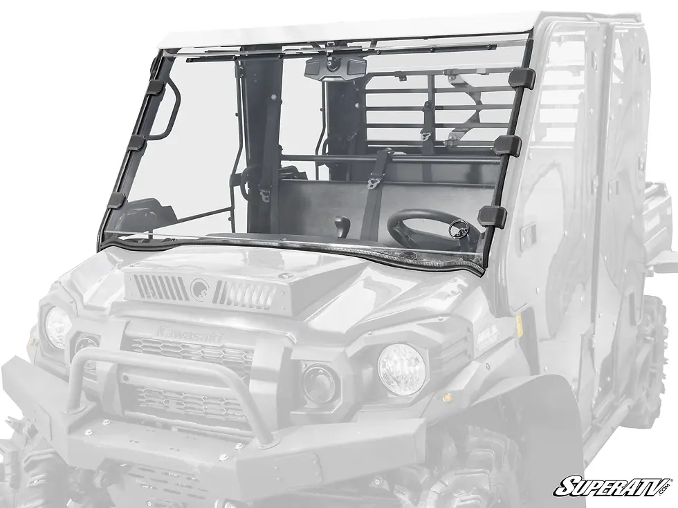 SuperATV Kawasaki Mule Pro Scratch-Resistant Full Windshield