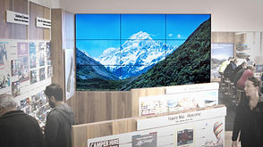 4k 3x3 video wall resolution, installed by Loop Media in Christchchurch iSite Art Centre
