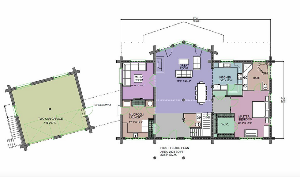 Thumbnail: BROWER SPRING 2980 SQ FT LOG HOME KIT