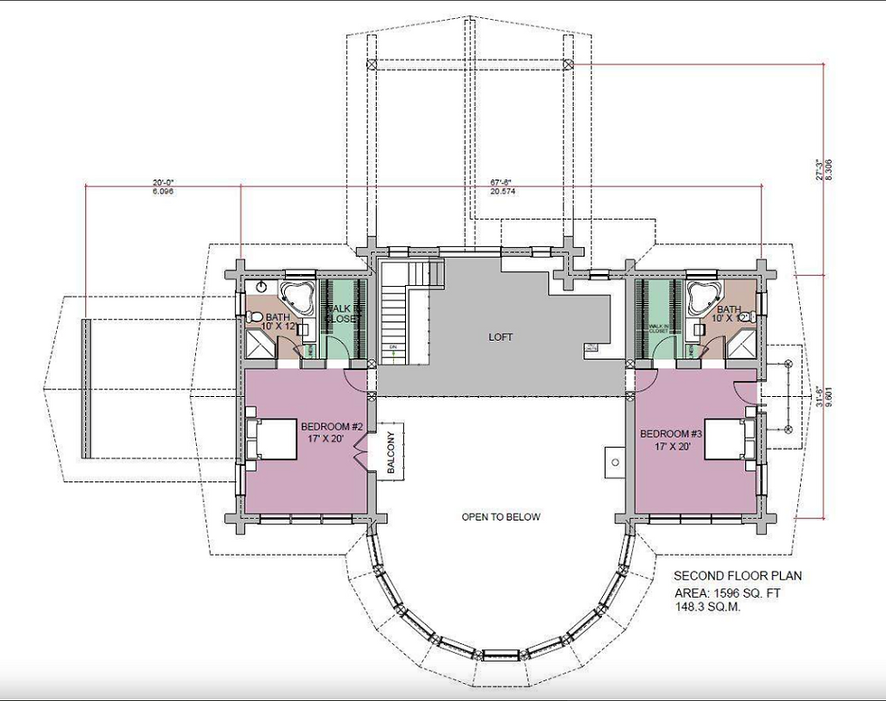 Thumbnail: TENNESSEE 4329 SQ FT LUXURY LOG HOME PLANS