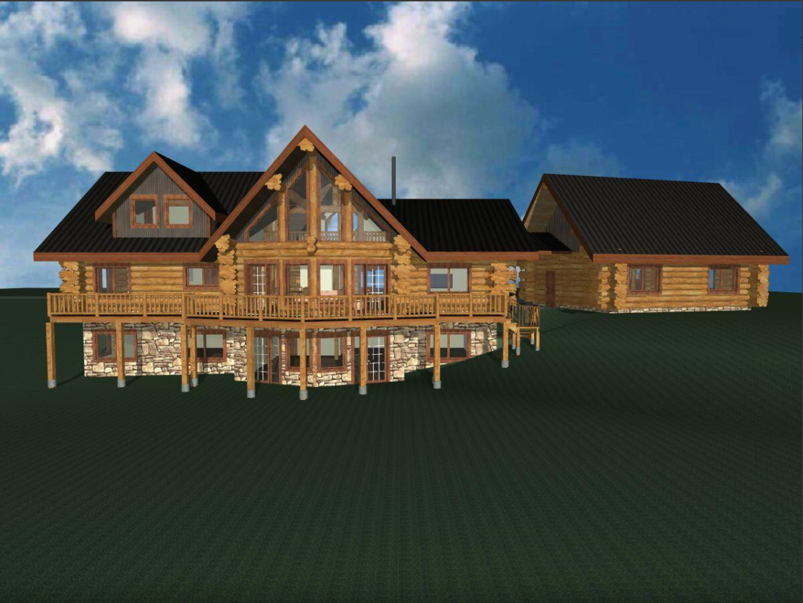 BROWER SPRING 2980 SQ FT LOG HOME KIT