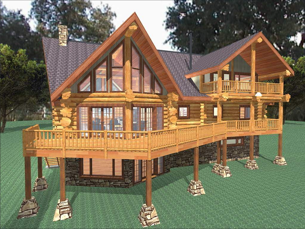 Thumbnail: COLD LAKE 3377 SQ FT LOG HOME KIT