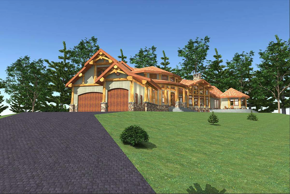 Miniature : FOOTE 4925 SQ FT LUXURY LOG HOME PLANS