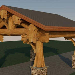 PHEASANT TAIL 528 SQ FT LOG PAVILION