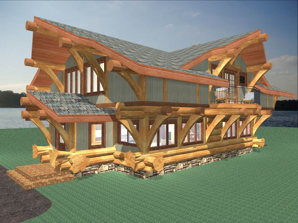 STAVE LAKE 2239 SQ FT LOG HOME KIT