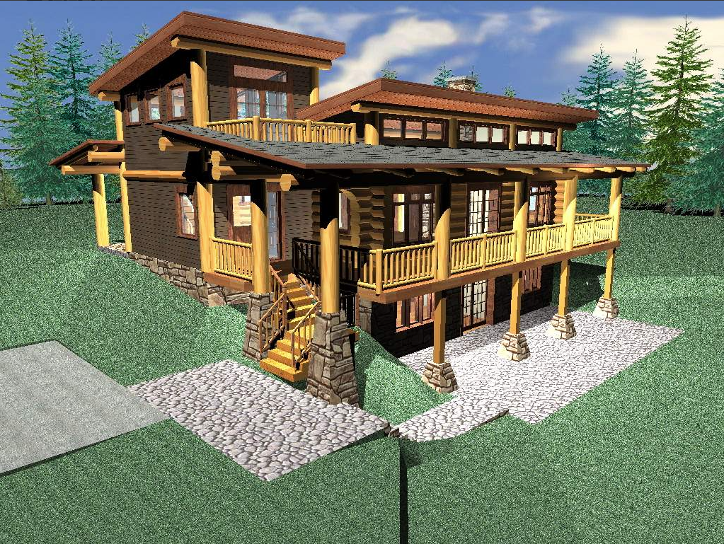 CASCADE 1437 SQ FT LOG HOME KIT