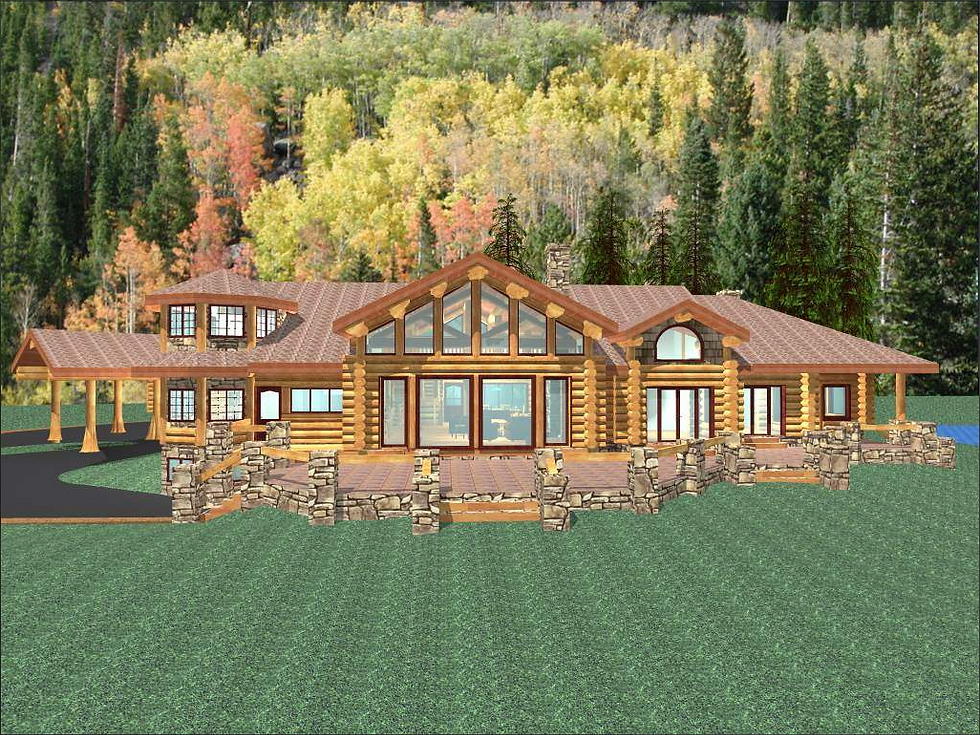 Miniature : CAMDEN 4937 SQ FT LUXURY LOG HOME PLANS
