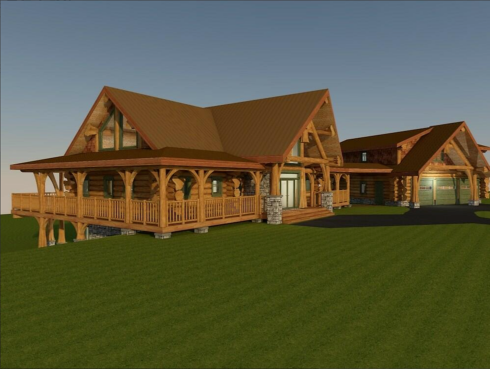 Miniature : SHENANDOAH 3353 SQ FT LOG HOME KIT