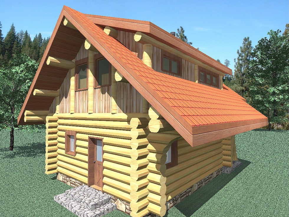 Miniature : RIVERSIDE 833 SQ FT LOG CABIN KIT