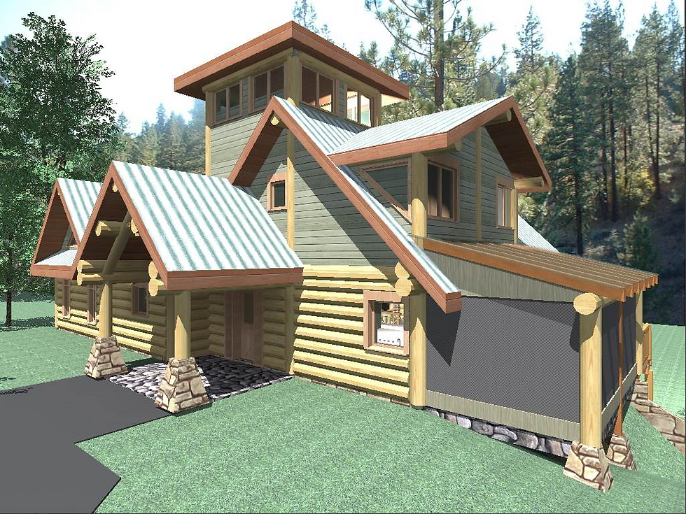 Thumbnail: GILMORE 1624 SQ FT LOG HOME KIT