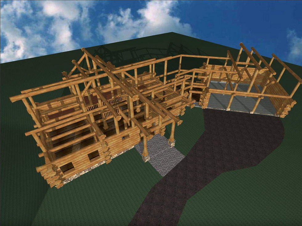 Miniature : GUN LAKE 3232 SQ FT LOG HOME KIT