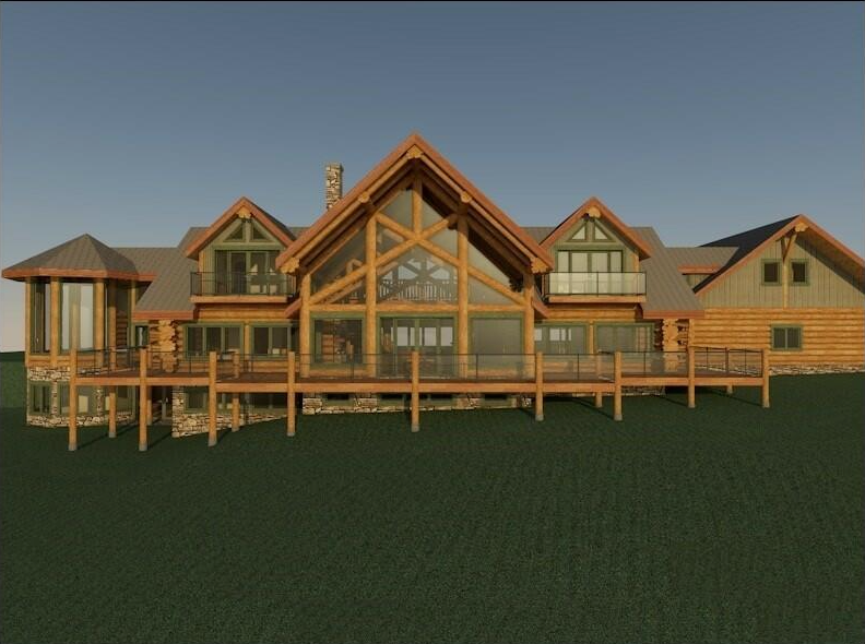 ROCK CREEK 5988 SQ FT LOG HOME KIT