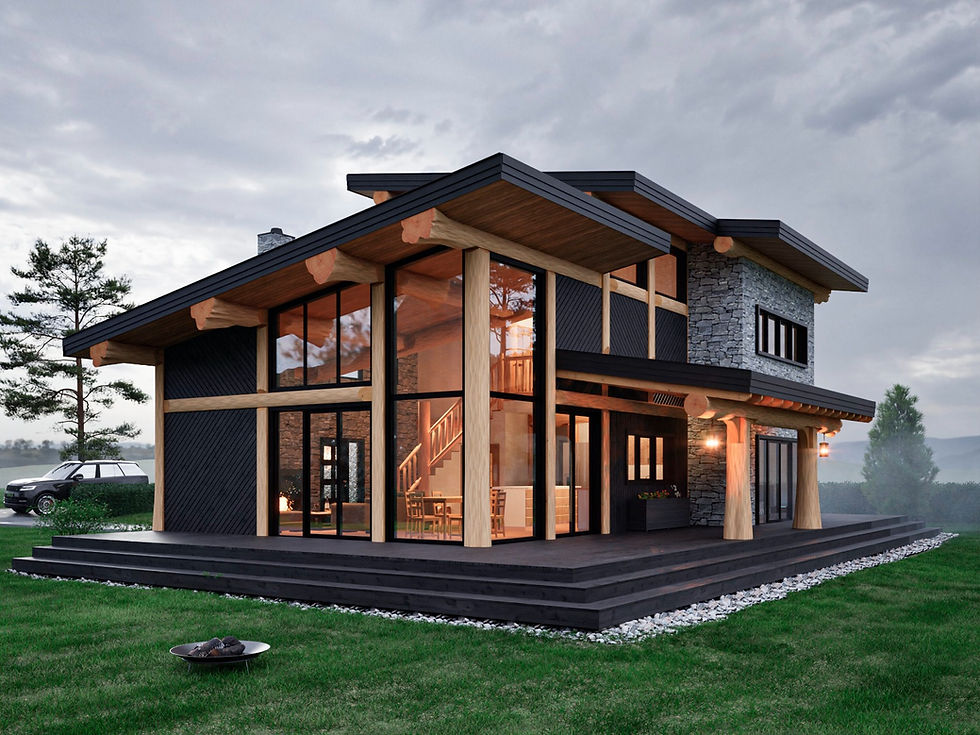 Thumbnail: CAVELLA 1788 SQ FT MODERN LOG HOME KIT