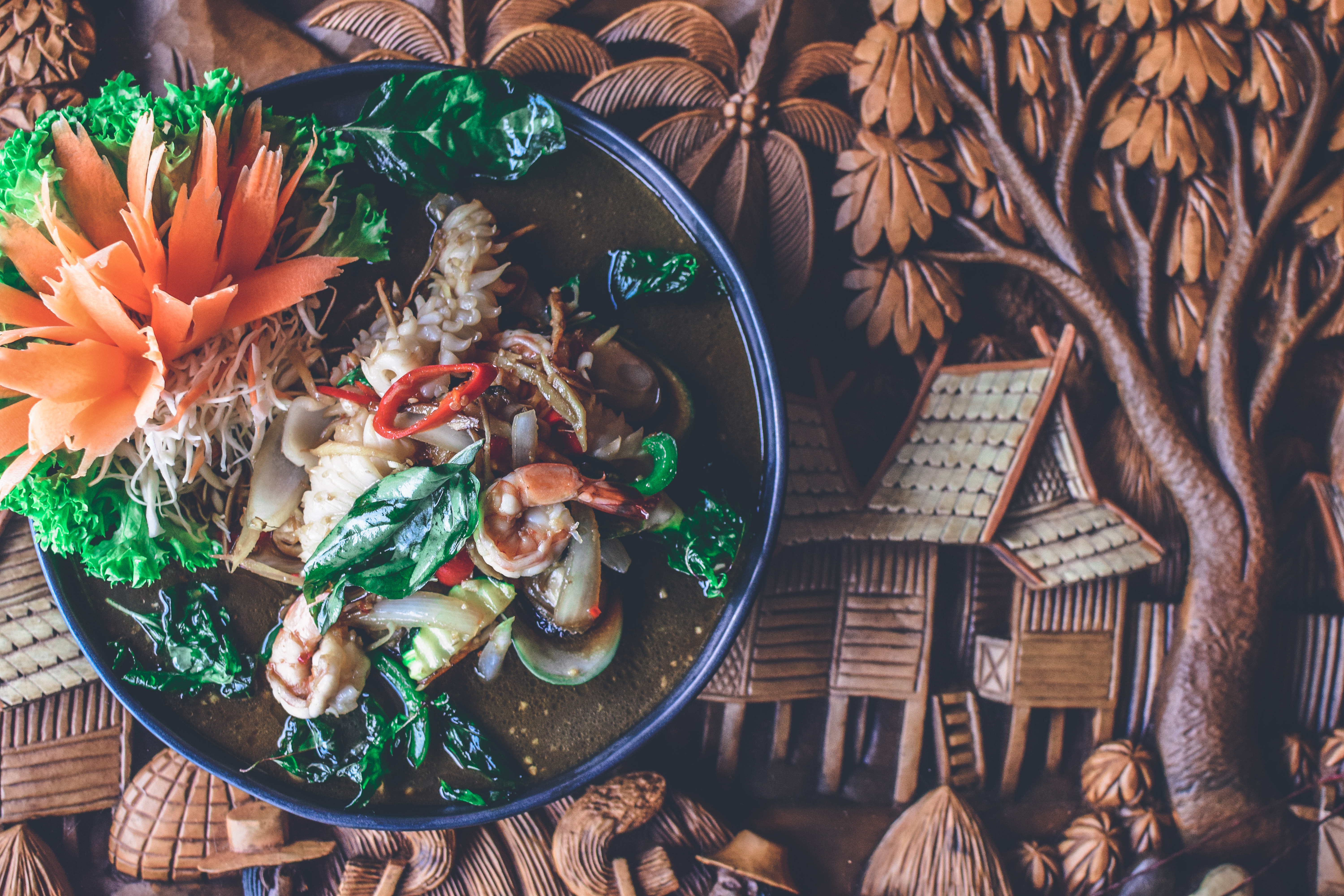 Arranged Food and Objects