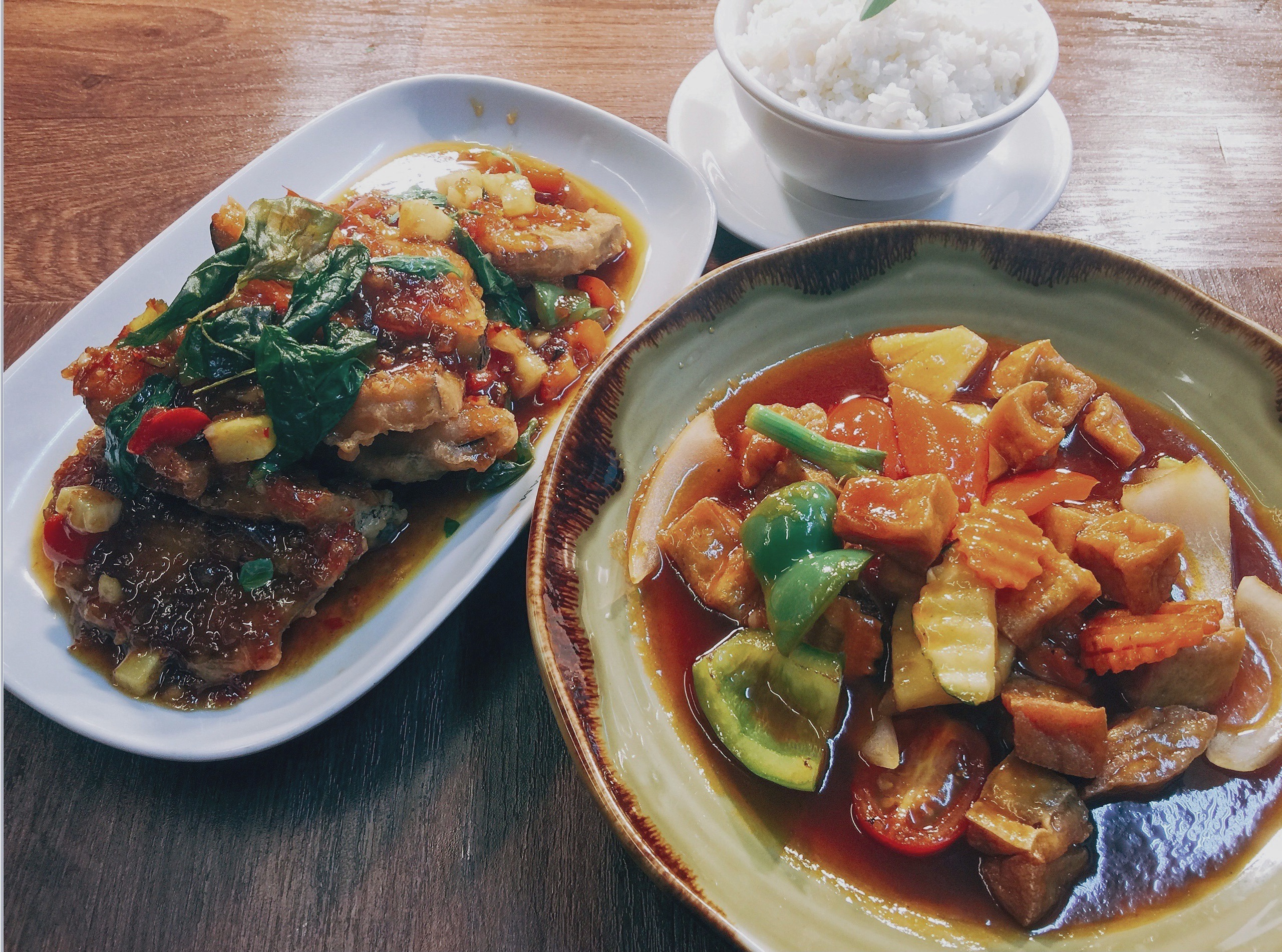 Arranged Food and Objects
