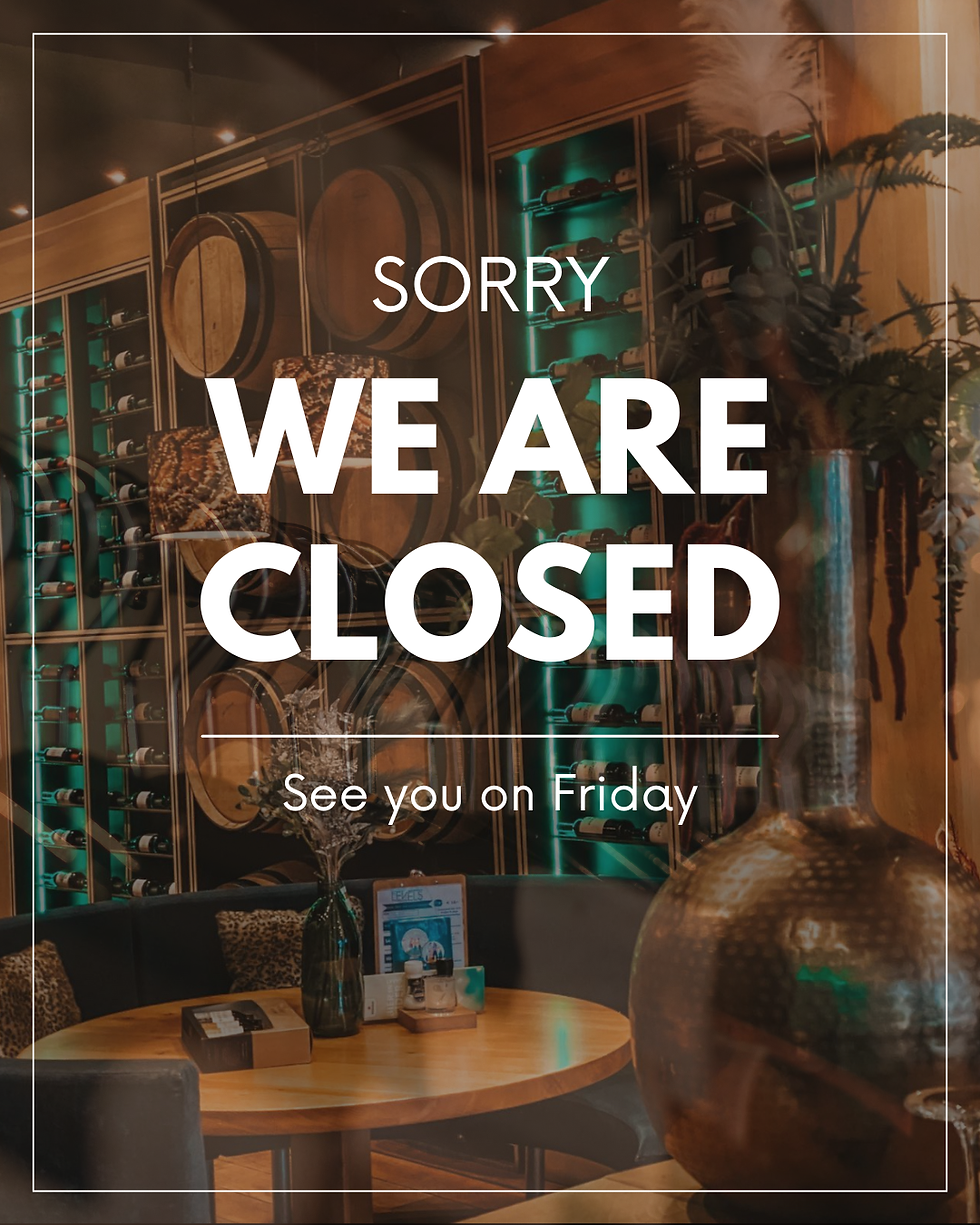 Oudejaarsavond gesloten