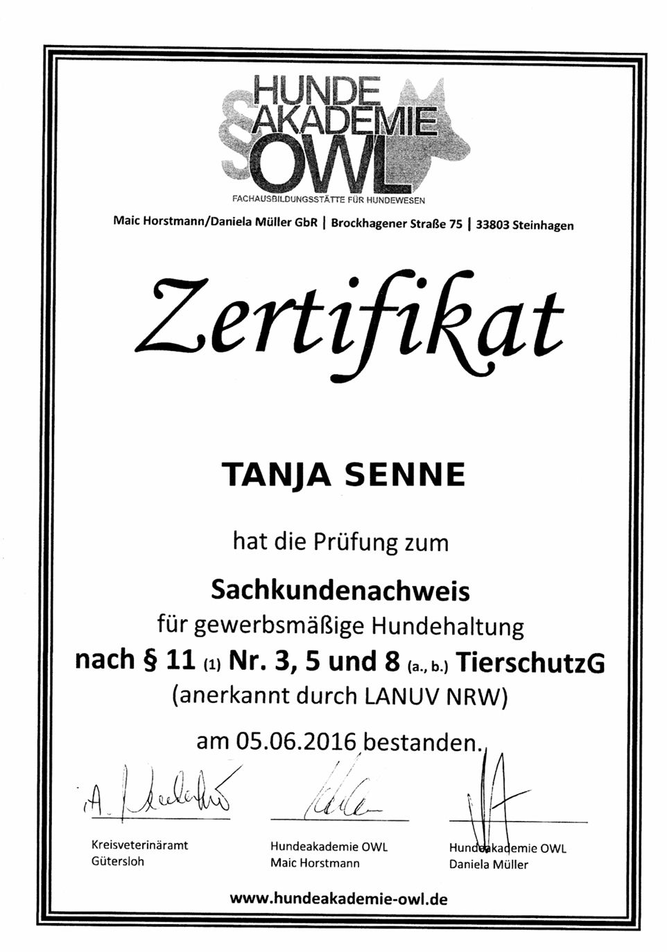 Zertifikat