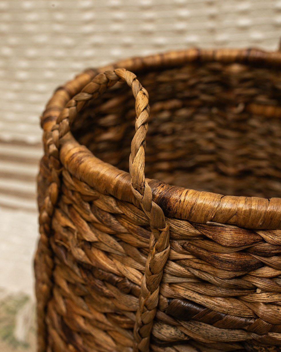 Thumbnail: Oval Water Hyacinth Basket with Handles