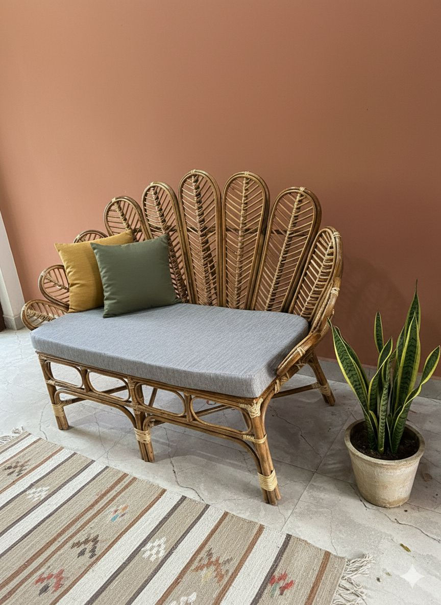 Thumbnail: Peacock Sofa Set of 3 with Cushion 