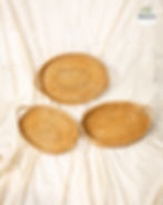 Thumbnail: C123  Oval tray with handle  (set of 3)