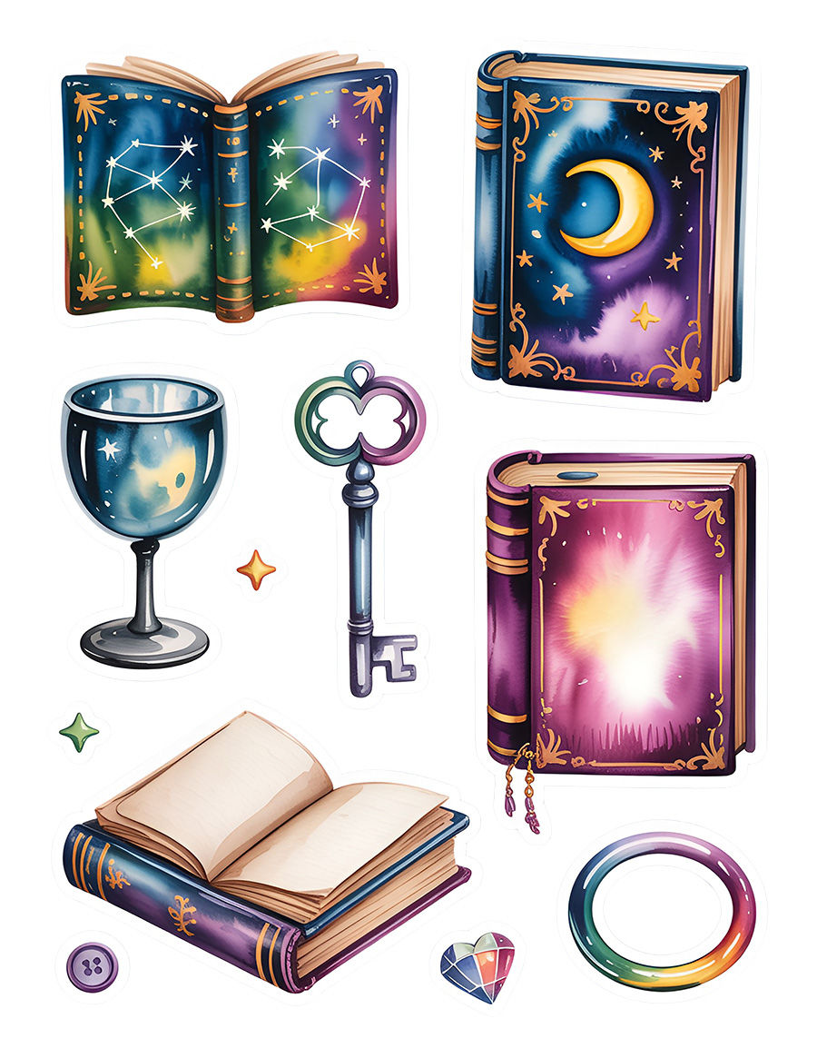 Thumbnail: Book Lover Sticker Sheet (Vol 1) (Set of 8 Sheet)