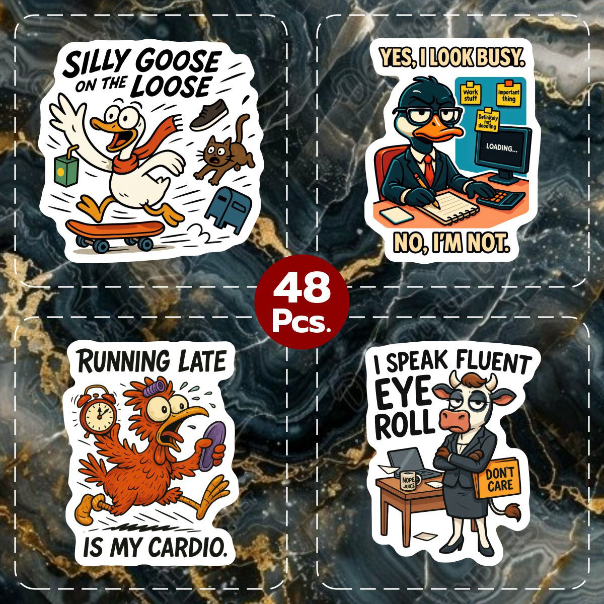 Sarcastic Meme Stickers - 4 Sheet (Vol 9)