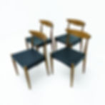 Set of 4 Danish Mid Century Modern Arne Hovmand-Olsen MK310 teak dining chairs for Mogens Kold