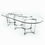 Thumbnail: Bespoke extra long glass and chrome dining table by Richard Young for Merrow Associates.