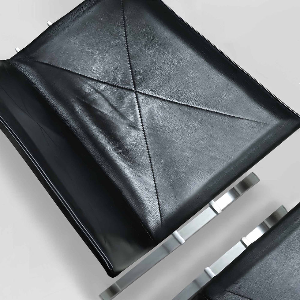 Thumbnail: Vintage Poul Kjaerholm PK22s for E. Kold Christensen 1960s downward view of seat