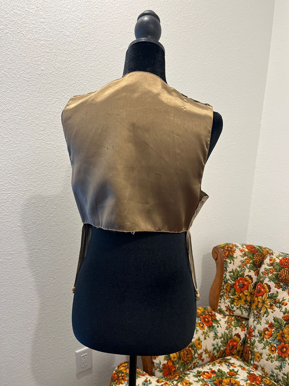 Thumbnail: Retro leather vest ladies size medium