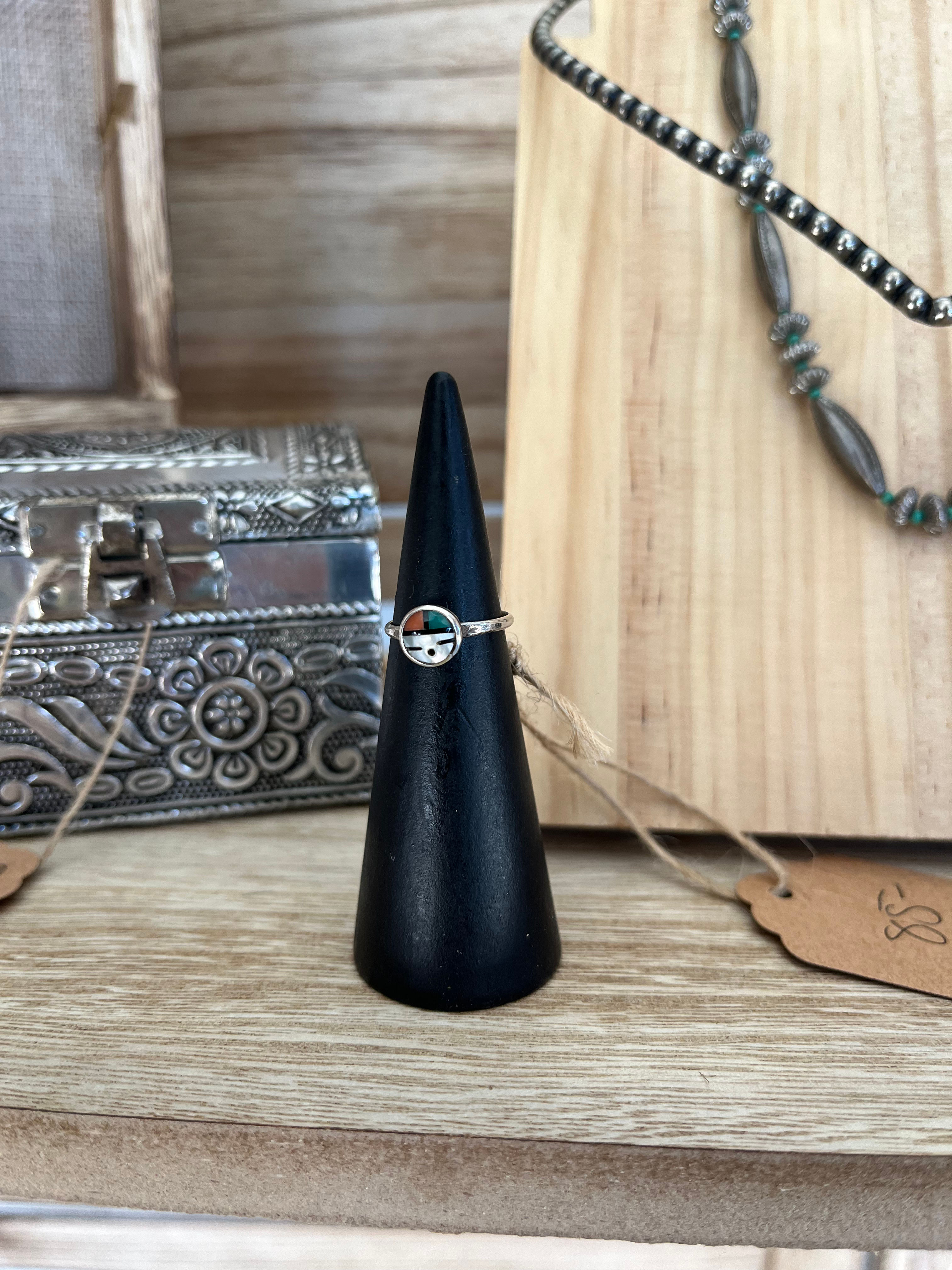 Vintage Zuni sun face ring size 4.75
