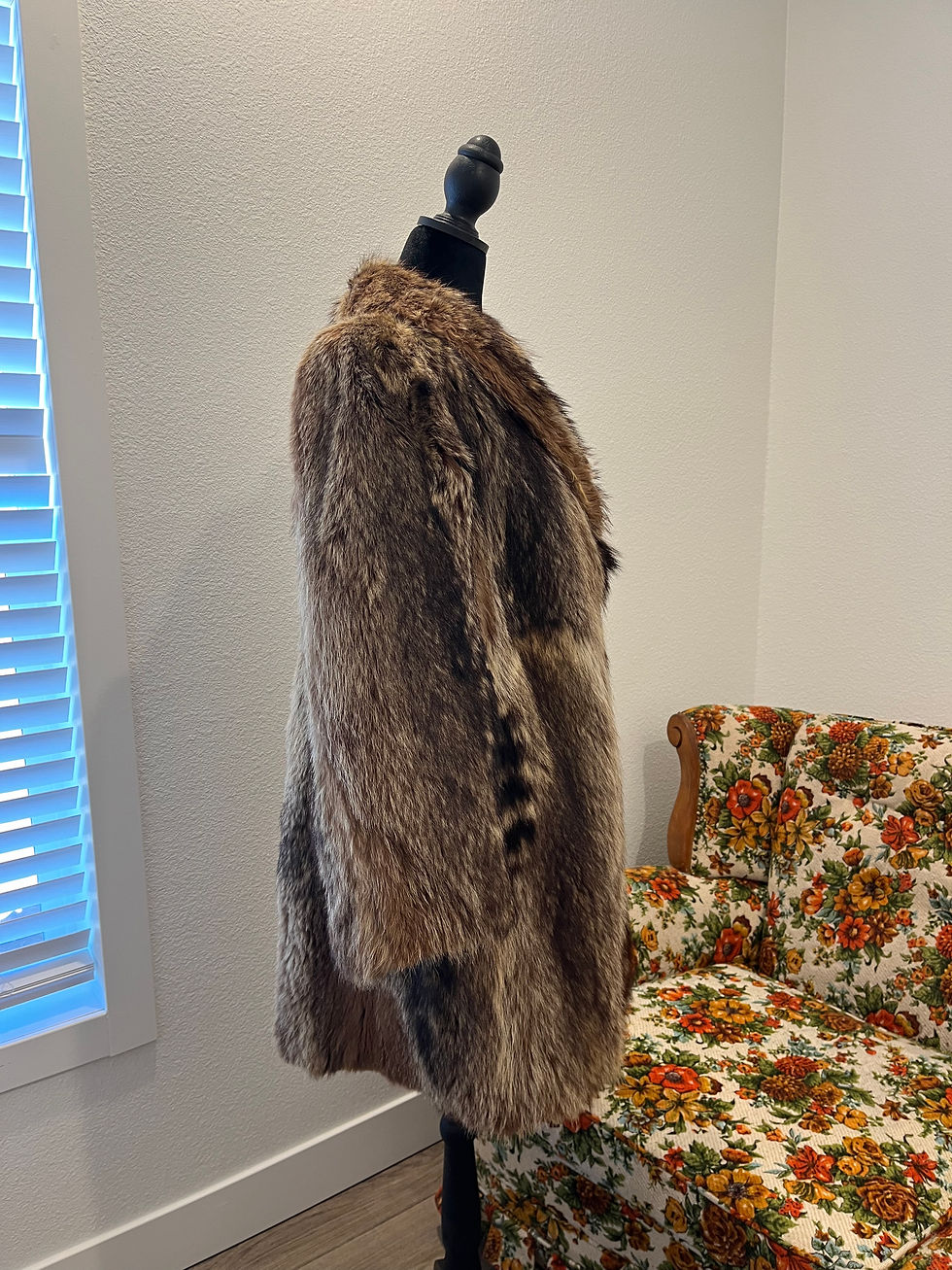 Thumbnail: Vintage Raccoon “mountain man” coat
