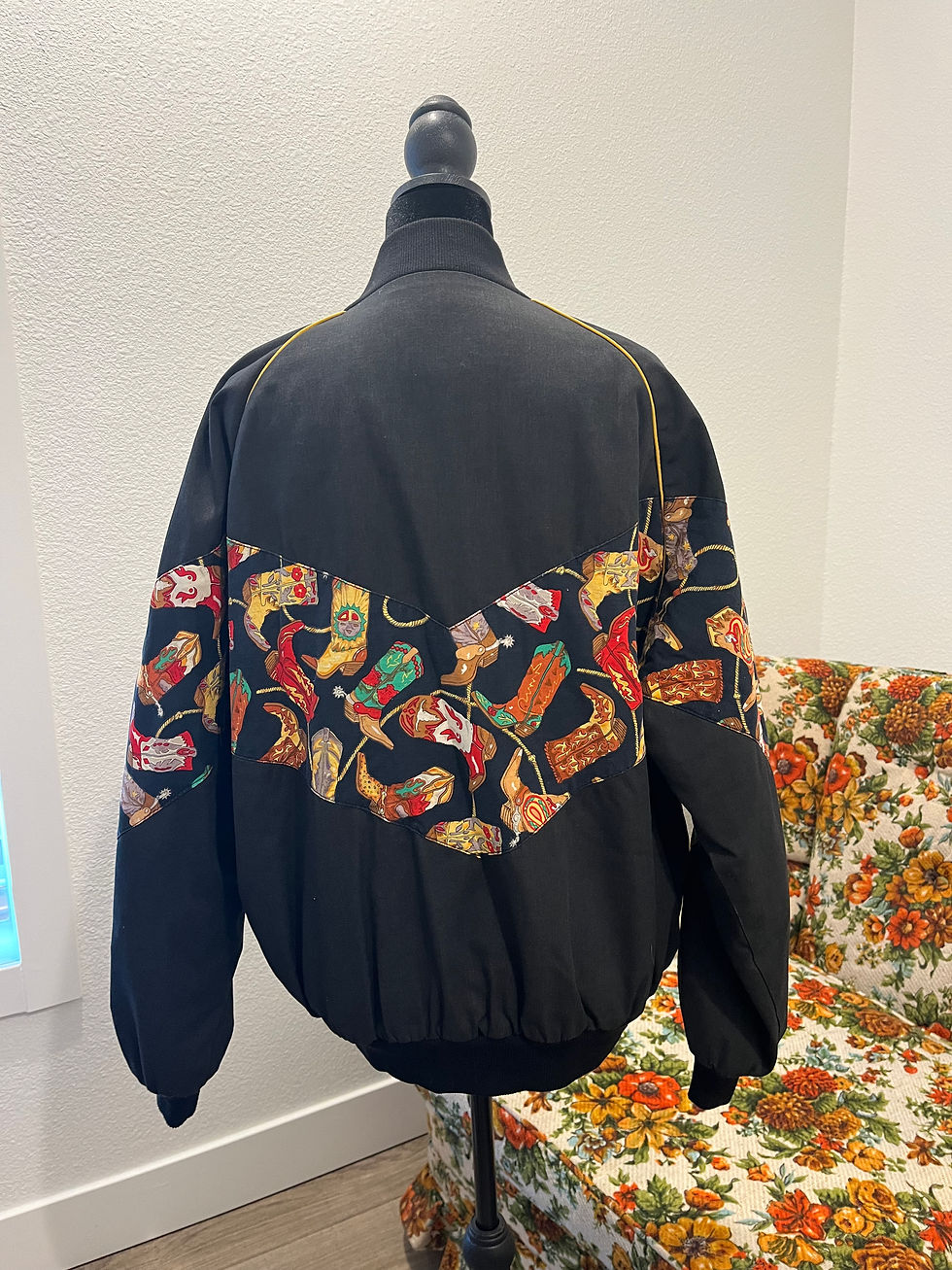 Thumbnail: Southwest boot print bomber jacket size men’s medium