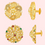Thumbnail: Pack of 2 Gold Finish Traditional Earrings Set for Women