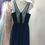 Thumbnail: Short Blue Party Dress with Beaded Bodice
