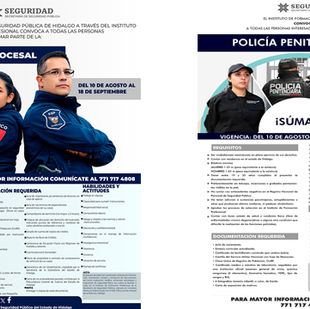 SSPH lanza Segunda Convocatoria 2026 para Policía Penitenciario y Procesal