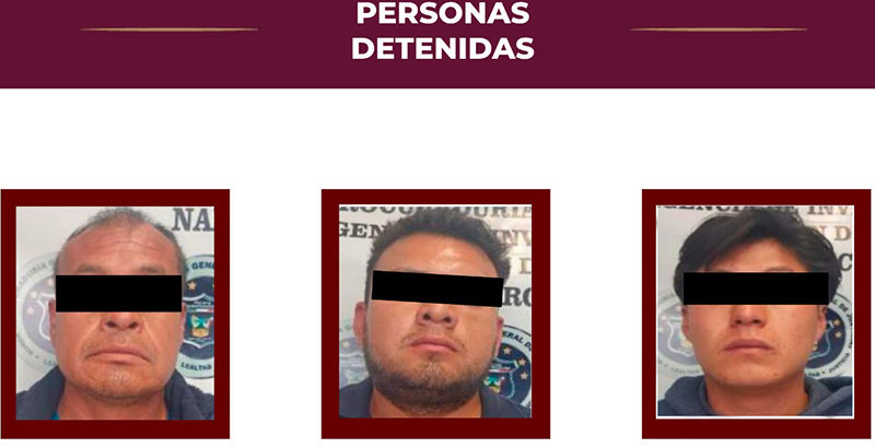 La PGJEH detuvo a tres personas, aseguró narcóticos y desmanteló un sistema de videovigilancia