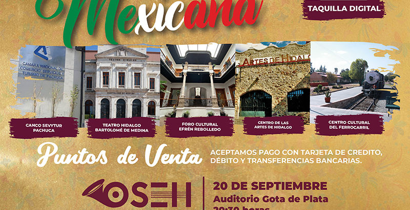 Anuncia Orquesta Sinfónica del estado concierto “Fiesta Mexicana”.