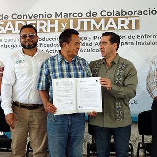 Saderh acuerda con Utmart impulsar sector acuícola en Hidalgo
