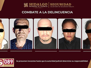 Caen 5 presuntos narcomenudistas en Pachuca, tras operativo