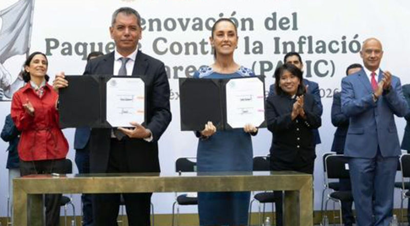 Sheinbaum y sector empresarial renuevan el PACIC: Canasta básica se mantiene en 910 pesos